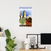  reizen Lausanne-Ouchy Zwitserland Poster (Thuiskantoor)