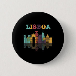 Reizen Lisboa Portugal Vakantie familie Europees T Ronde Button 5,7 Cm