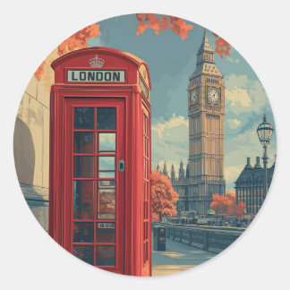 reizen Londen Ronde Sticker