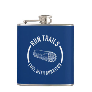 Reizen lopen, brandstof met Burritos Heupfles