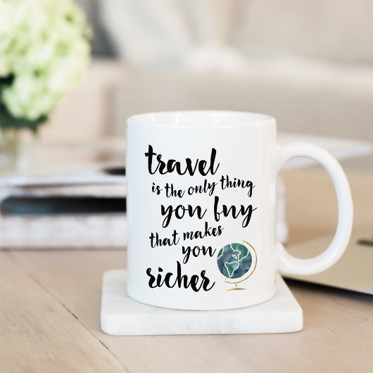Reizen maakt u rijkere Mok van het Citaat