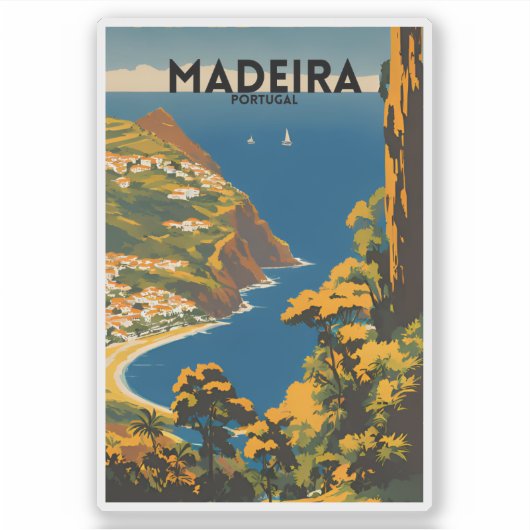 Reizen Madeira Portugal Sticker (Voorkant)