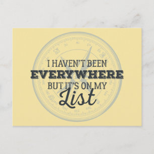 Reizen meer kompas stempel motivatie offerte briefkaart