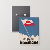 Reizen met Air Greenland Button (Voorkant / Achterkant)