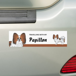 Reizen Met Mijn Rode Sabel Papillon Hond Bumpersticker