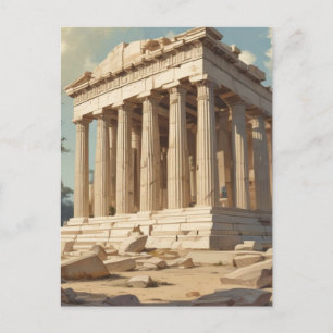 Reizen met stijl Athene Griekenland Parthenon Temp Feestdagenkaart