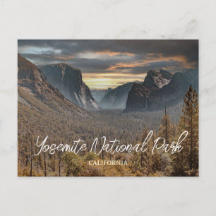 Reizen met uitzicht in Yosemite National Park Briefkaart