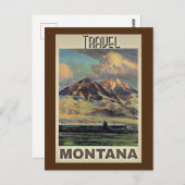 Reizen Montana, vintage poster, Briefkaart (Voorkant / Achterkant)