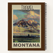 Reizen Montana, vintage poster, Notitieboek (Achterkant)