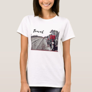 Reizen Motorfiets Triumph Adventure Bike Desert Ro T-shirt