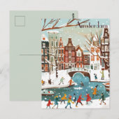 Reizen naar Amsterdam in de winter Briefkaart (Voorkant / Achterkant)