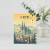 Reizen naar Barcelona Briefkaart (Staand voorkant)