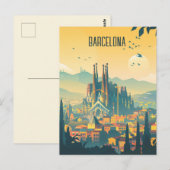 Reizen naar Barcelona Briefkaart (Voorkant / Achterkant)