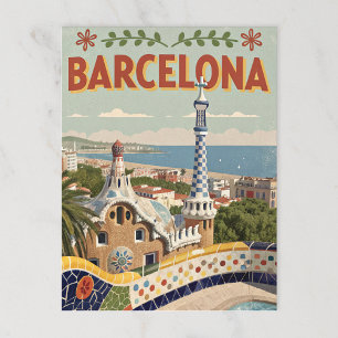  reizen naar Barcelona Gaudí Briefkaart