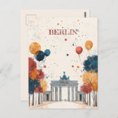 Reizen naar Berlijn Duitsland Briefkaart (Voorkant / Achterkant)