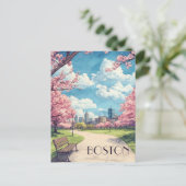 Reizen naar Boston Massachusetts Briefkaart (Staand voorkant)