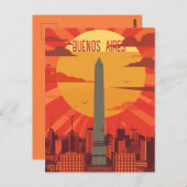 Reizen naar Buenos Aires Briefkaart (Voorkant / Achterkant)