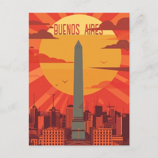 Reizen naar Buenos Aires Briefkaart (Voorkant)