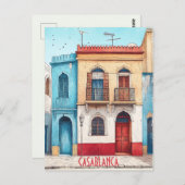 Reizen naar Casablanca Marokko Briefkaart (Voorkant / Achterkant)