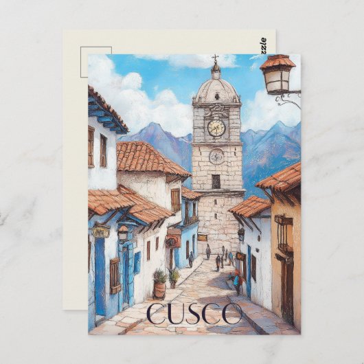 Reizen naar Cusco Peru Briefkaart (Voorkant / Achterkant)
