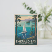  reizen naar Emerald Bay Lake Tahoe Briefkaart (Staand voorkant)