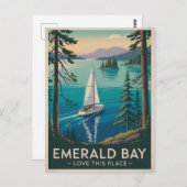  reizen naar Emerald Bay Lake Tahoe Briefkaart (Voorkant / Achterkant)