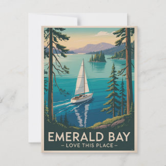 reizen naar Emerald Bay Lake Tahoe Briefkaart