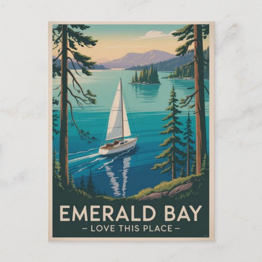  reizen naar Emerald Bay Lake Tahoe Briefkaart (Voorkant)