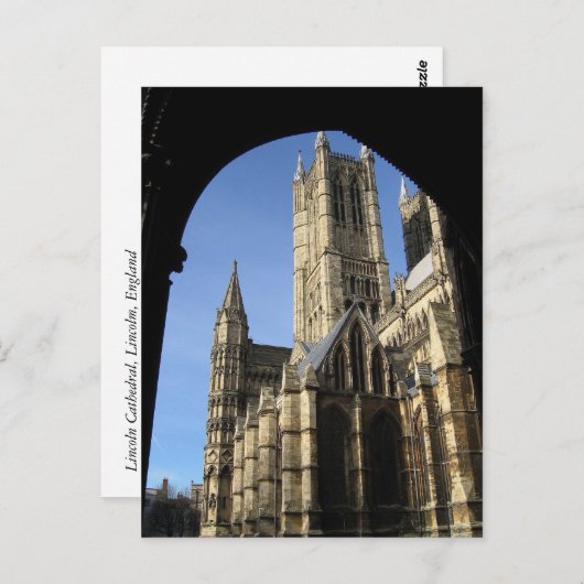 Reizen naar Engeland Lincoln Kathedraal Briefkaart (Voorkant / Achterkant)