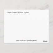 Reizen naar Engeland Lincoln Kathedraal Briefkaart (Achterkant)
