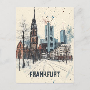 Reizen naar Frankfurt am Main Duitsland Briefkaart