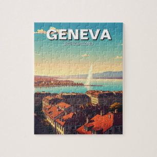 Reizen naar Genève Zwitserland Legpuzzel