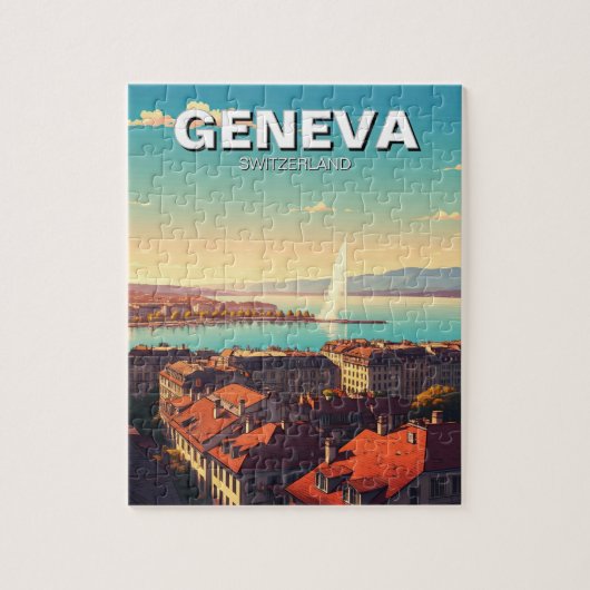 Reizen naar Genève Zwitserland Legpuzzel (Verticaal)