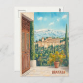 Reizen naar Granada Spanje Briefkaart (Voorkant / Achterkant)