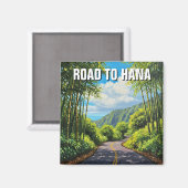 Reizen naar Hana Maui Hawaii Magneet (Voorkant / Achterkant)