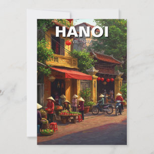 Reizen naar Hanoi Vietnam Feestdagenkaart