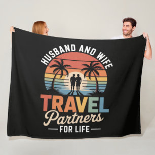 Reizen naar het strand - Echtgenoten Reispartners Fleece Deken