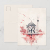 Reizen naar Istanboel Turkiye Briefkaart (Voorkant / Achterkant)