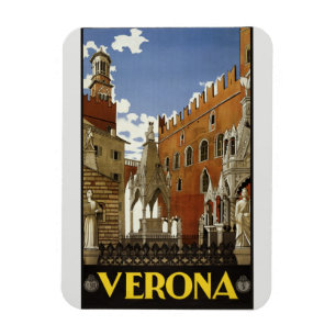 Reizen naar Italië - Verona Vintage Poster Magneet
