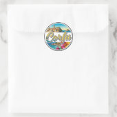 Reizen naar Korfoe Griekenland Ronde Sticker (Tas)