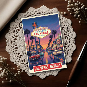 Reizen naar Las Vegas in de jaren 60  Briefkaart