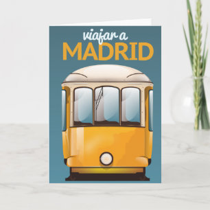 Reizen naar Madrid vintage vakantieposter Feestdagen Kaart