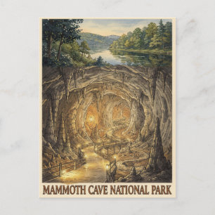 Reizen naar Mammoth Cave National Park Grot Briefkaart