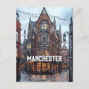 Reizen naar Manchester Verenigd Koninkrijk Briefkaart