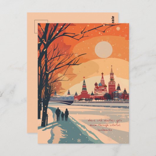 Reizen naar Moskou Briefkaart (Voorkant / Achterkant)