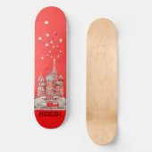 Reizen naar Moskou Rusland Skateboard (Voorkant)