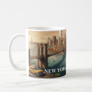 Reizen naar New York City Brooklyn Bridge  Koffiemok