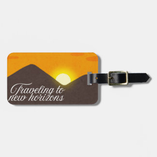 Reizen naar nieuwe horizonen bagagelabel