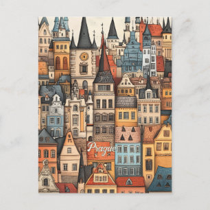 Reizen naar Praag Tsjechië Briefkaart