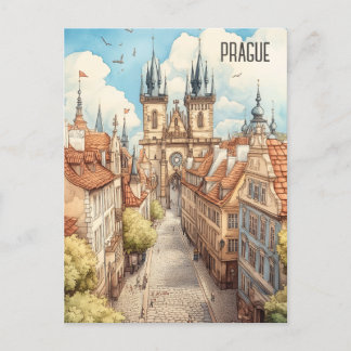 Reizen naar Praag Tsjechië Briefkaart